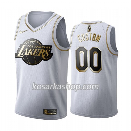 Dres Los Angeles Lakers Prilagođeni Nike 2019-20 Bijela Golden Edition Swingman